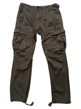 Mnml Cargo Pants Mens Size 32 Military Paratrooper Adjustable Waist Army Green